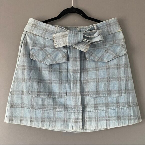 Light Academia Mini Skirt Versatile Tie-Belt Preppy Coquette Collegiate - Picture 2 of 14